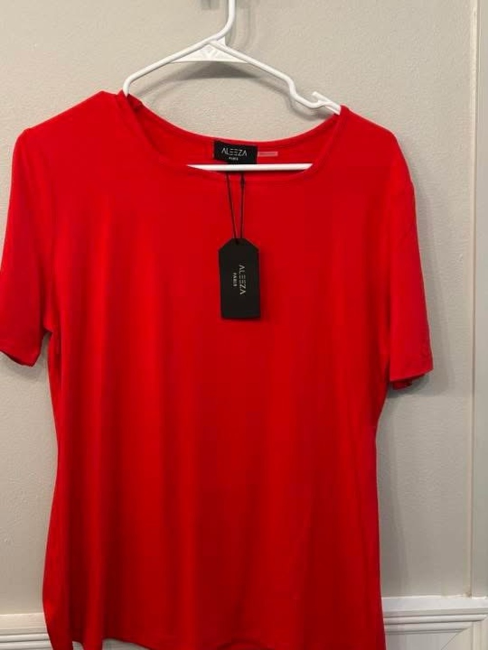 Women’s Red Short-Sleeve Tee by Aleeza Paris